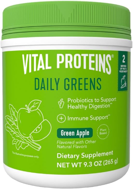 Vital Proteins Green Apple Daily Greens, 9.3 OZ