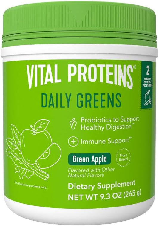 Vital Proteins Green Apple Daily Greens, 9.3 OZ