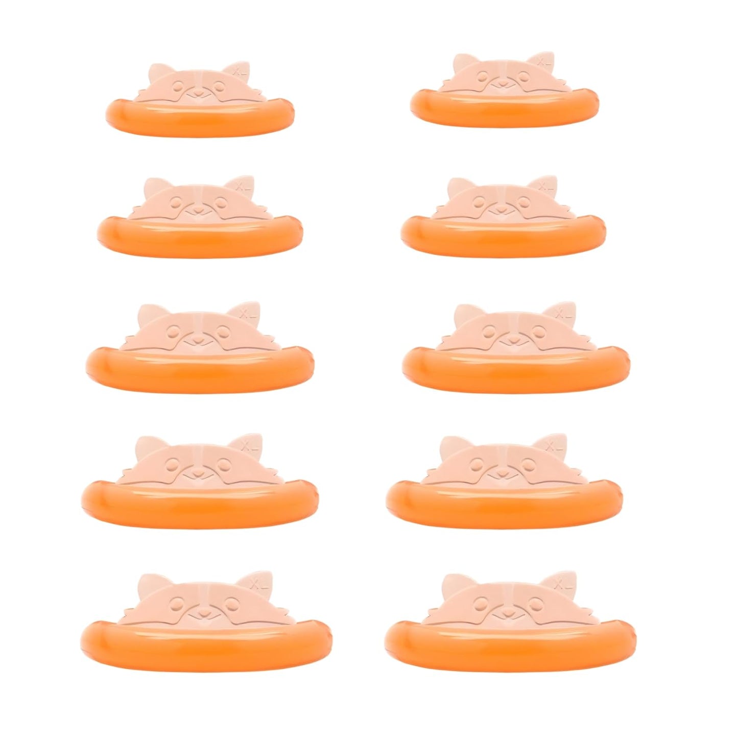 Lash Lift Pads Eyelash Perm Shield C Curl 5 Size Lash Lift Lamination Pad, Rapid 5 Minute Eyelash Lifting Shields Make Eyes Voluminous Flexible C curl Pads Extreme Perm Rod 100 Applications(Orange)