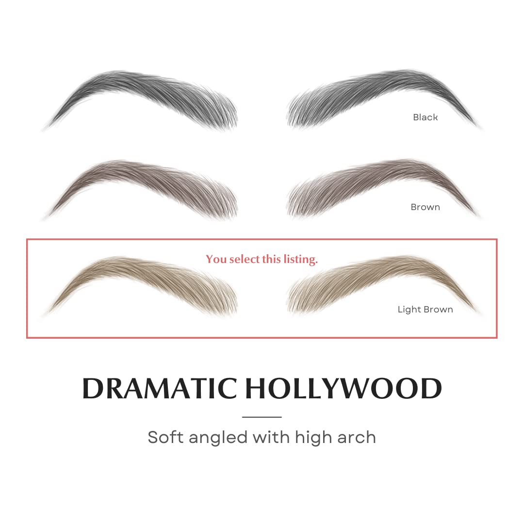 Bliss and Beyond USA | Microblading & Shading Tattoo | A combination of hair stoke and powdered brows | Non-toxic | Vegan friendly (Dramatic Hollywood, Light Brown)