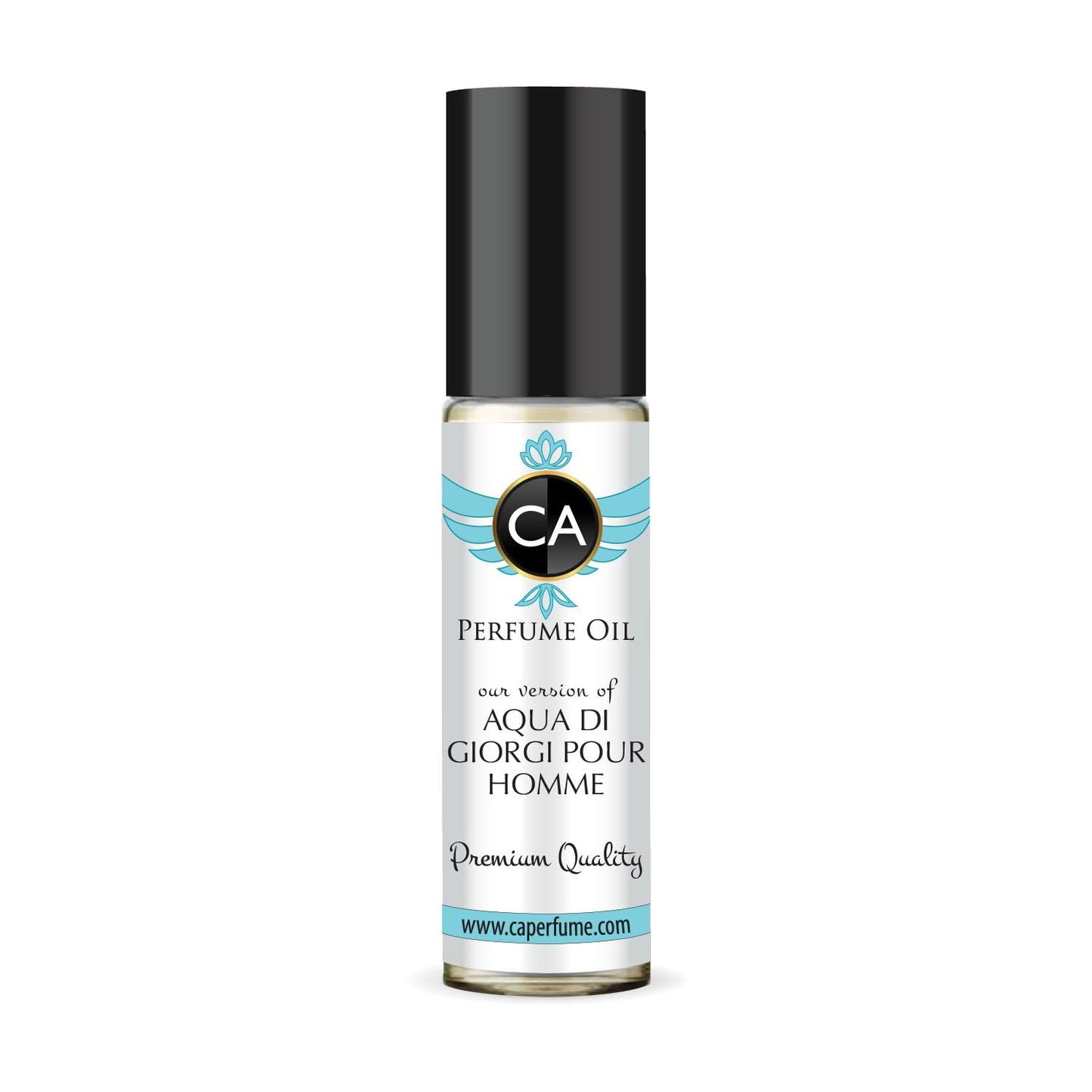 CA Perfume Impression of Aqua Di Giorgi Pour Homme Eau De Parfum Woody Aquatic Scent Long Lasting Cologne for Men Travel Size TSA Ready for Day and Night Wear 0.33 Fl Oz 10ml