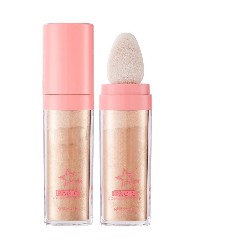 Glitter Powder Highlighter Makeup,Body Brightens the Natural Three-dimensional Face Powder Blusher .(03# Golden browm)
