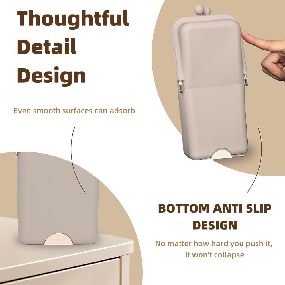 silicone makeup brush holder,waterproof soft and sleek portable travel cosmetic bag,standing makeup bag,blue