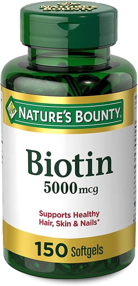 Set of 2 Nature's Bounty® Biotin 5000 mcg, 150 Softgels