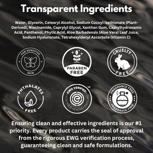 HygieneLab Face Duo – EWG Verified Face Wash (5 fl oz) & Moisturizer (1.7 fl oz), Removes Dirt, Hydrating Set with Aloe, Niacinamide, Vitamin C & Squalane