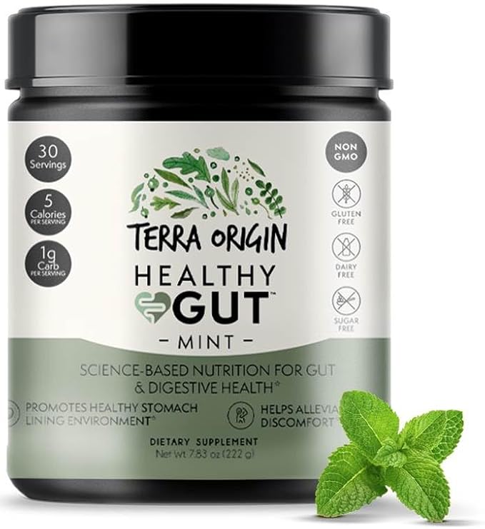 TERRA ORIGIN Healthy Gut Mint Flavor |30-Servings with