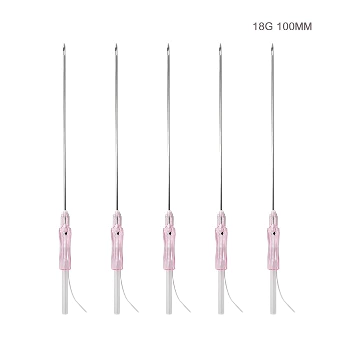 ACADA PCL Cog Threads Face Lift PCL Threads for Face Lift Cog 18G100mm Cog Threads Face Lift 360R Bi-Direction Cog Type Bullet Blunt Cog Threads 20Pcs