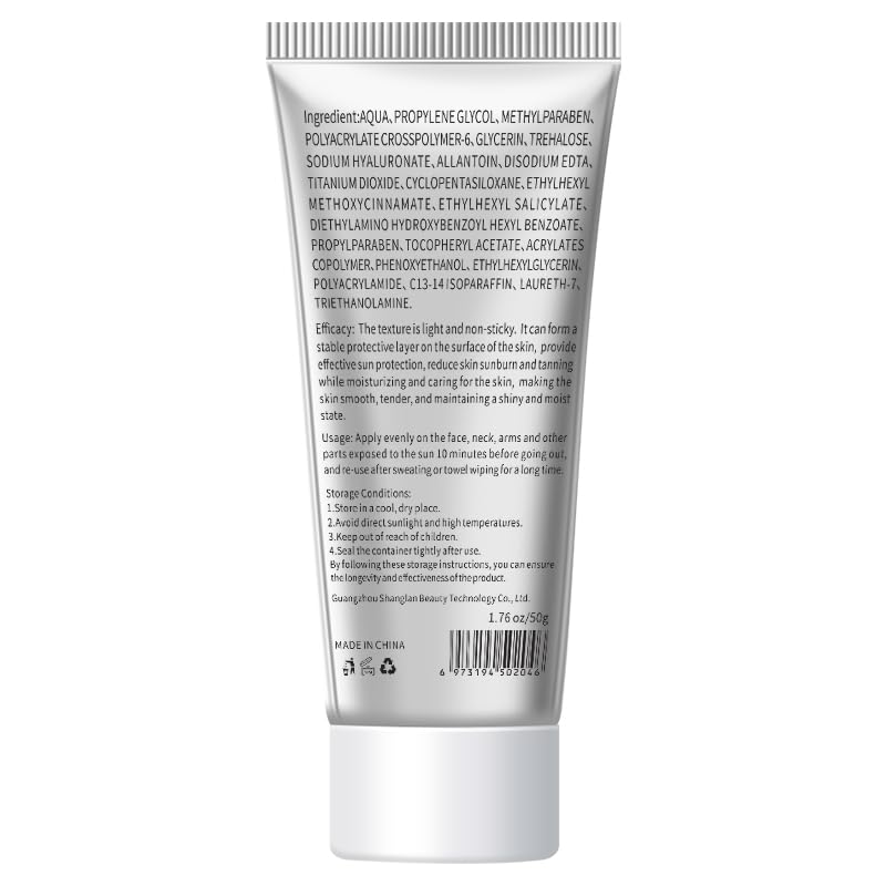 Sport Face Sunscreen, SPF 50, Water Resistant, Sweat Resistant Oil Free Sunscreen Lotion, Traveling for men, women, and children can be available, 1.76 oz