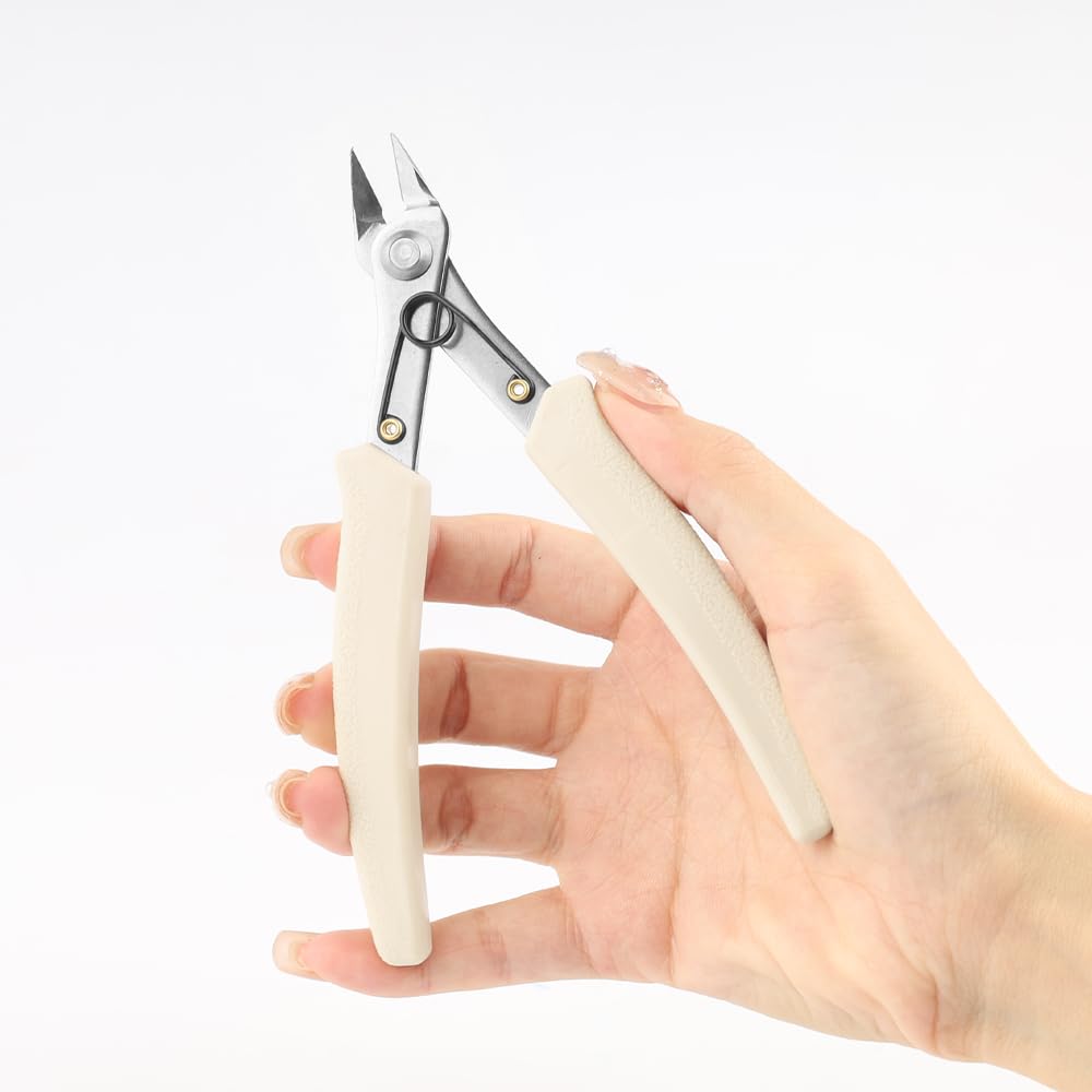 Hair Extension Pliers with Silicone Handle Anti-slip Keratin Bond Cutters for Pre-bonded Extensions K-Tip Extensions Electrical Wire Cable Cutters Wire Flush Cutters Wire Clippers Nippers