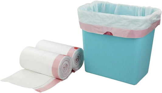 1.5 Gallon Small Trash Bags With Drawstring, White Garbage Bags