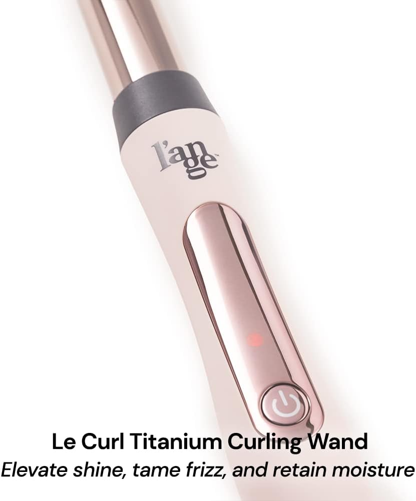 L'ANGE Hair Le Curl 25 MM Titanium Curling Wand | Professional 1 Inch Curling Iron for All Hair Types | Clip Free Hair Curler | Best Curling Wand for Tighter Curls & Beach Waves