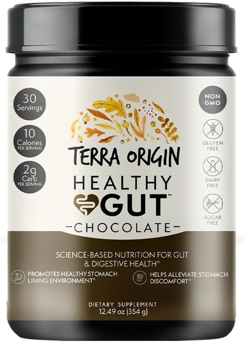 TERRA ORIGIN Healthy Gut Chocolate 30-Servings with