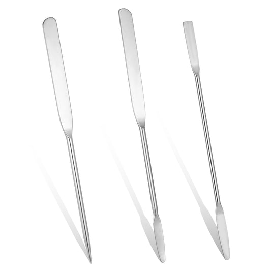 3 Pcs Metal Makeup Spatula Applicator Foundation Spatula Kit Stainless Steel Cosmetic Spatulas Beauty Face Cream Applicator Double Edged Face Mask Spatulas for Application Foundation
