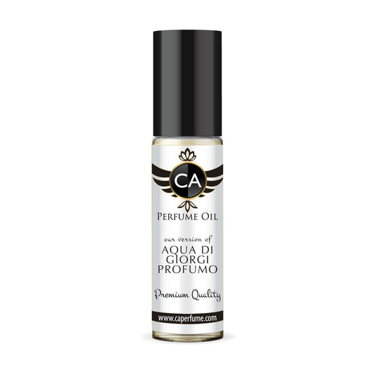 CA Perfume Impression of Aqua Di Giorgi Profumo for Men Eau De Parfum Aromatic Aquatic Scent Long Lasting Cologne for Men Travel Size TSA Ready for Day and Night Wear 0.33 Fl Oz 10ml
