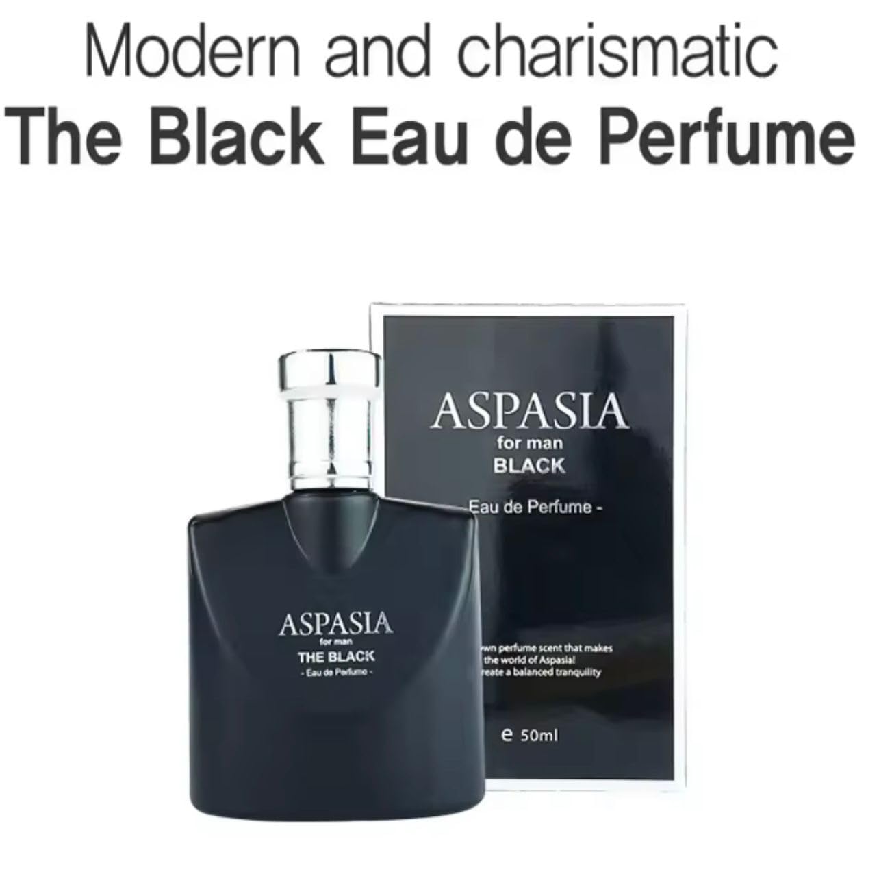 ASPASIA for man The Black Perfume - Eau De Parfum for Men's - Men's fragrance - Perfume for Masculine elegance - Sweet fragrance - 50 ml Made in Korea