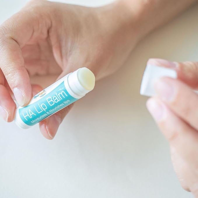 Hyalogic HA Lip Balm - Hyaluronic Acid & Organic, Natural Coconut Oil - Soothes Dry, Chapped Lips - Plumping, Moisturizing & Nourishing - Unflavored - Fragrance & Dye Free - 4.25g - 18 Sticks