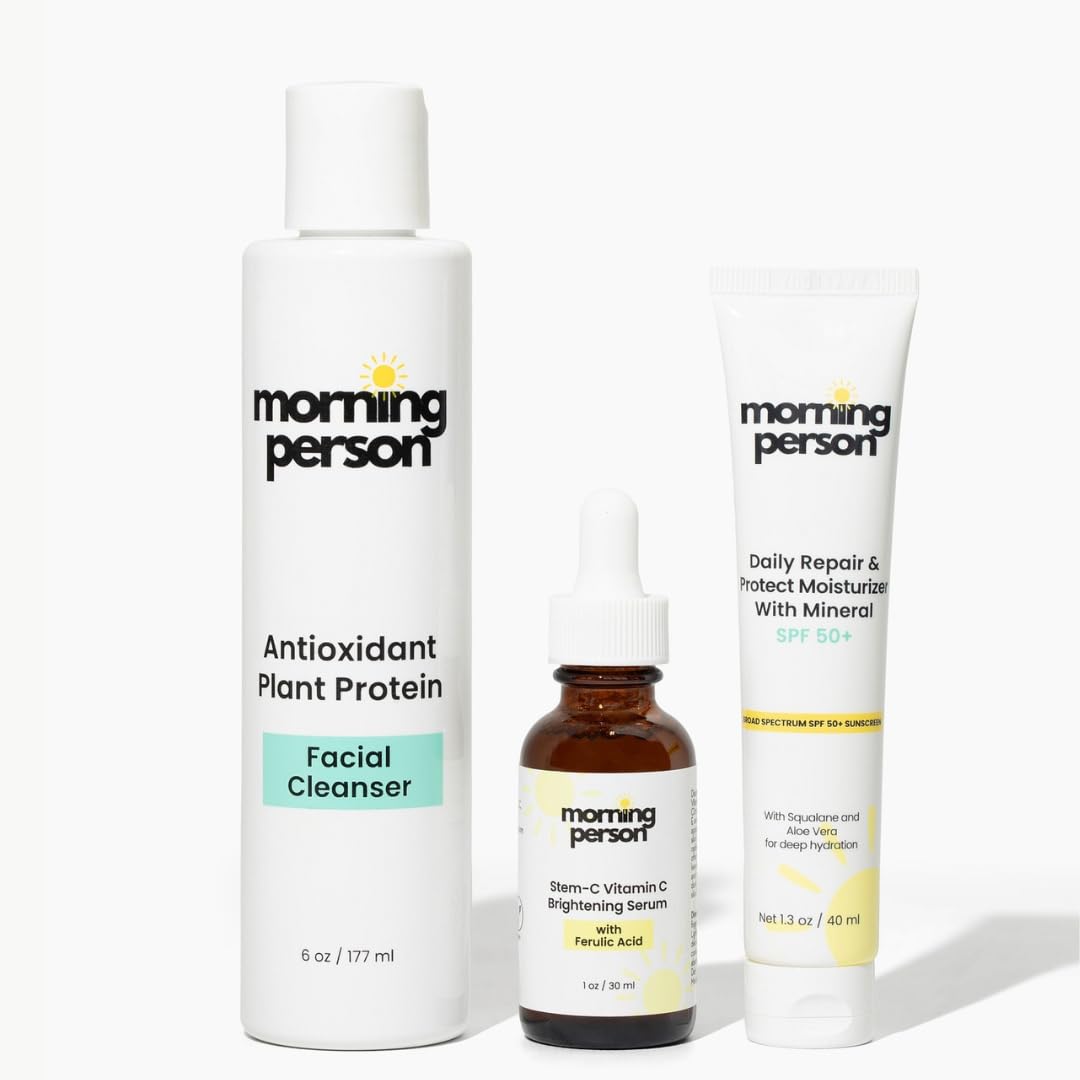 The Morning Routine: 3 Step Skincare Routine for Brightening, Hydrating, Repairing and Protecting Skin