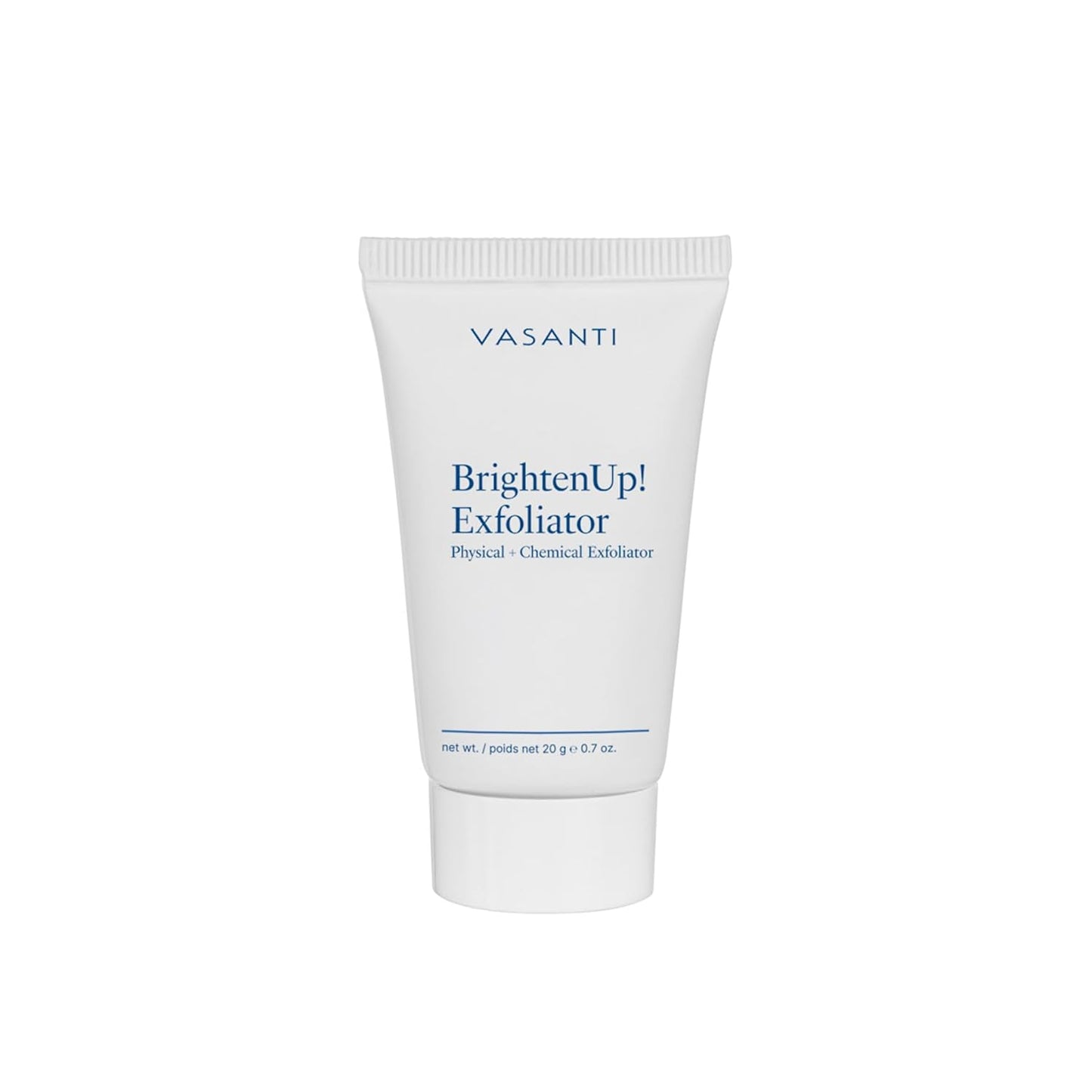 VASANTI BrightenUp! Exfoliator - Enzymatic Face Rejuvenator (20g) - Gentle Scrub Brightens Exfoliates Cleanses Skin Paraben Free Vegan Friendly Skincare