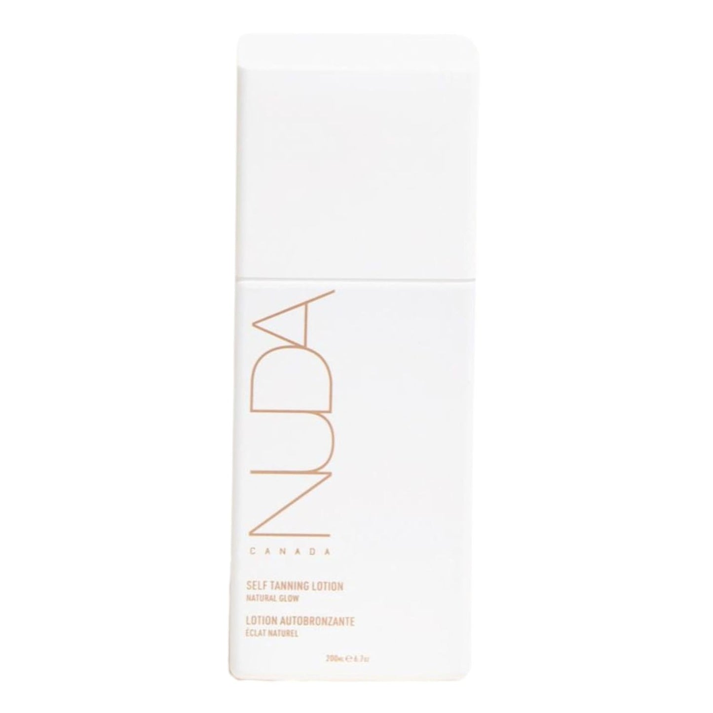 Nuda Self Tanning Lotion, Lightweight, Fast Drying, and Streak Free Gradual Self Tanner, Infused with Vitamin C, Shea Butter & Sodium Hyaluronate, Hydrating Sunless Tan, Vegan, Light to Medium, 6.7 Oz