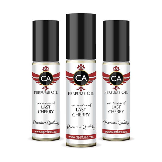 CA Perfume Impression of Last Cherry Unisex Eau De Parfum Amber Floral Scent Long Lasting Unisex Fragrance Travel Size TSA Ready for Day and Night Wear 0.33 Fl Oz 10ml (Pack of 3)