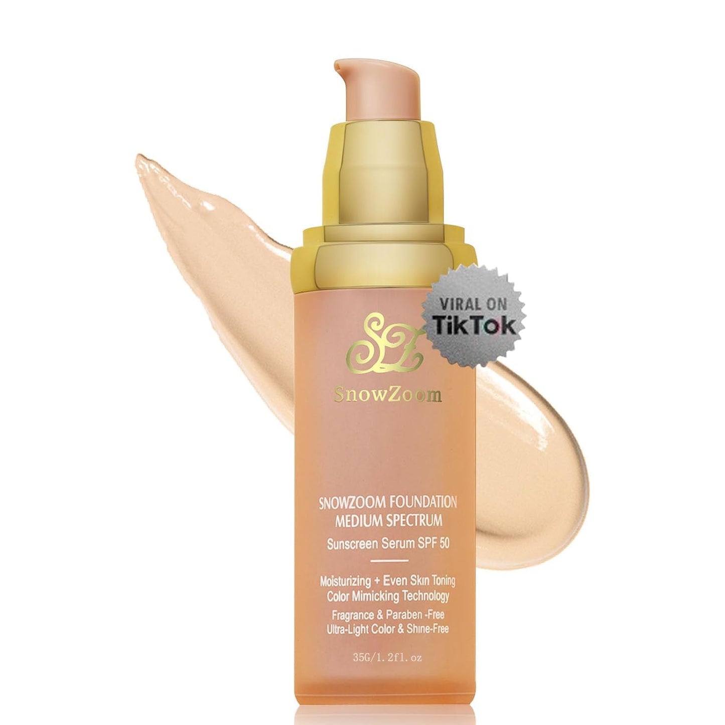 Color Changing Medium/Light 4 in 1 Hydrating full coverage concealer Foundation makeup Liquid-Longwearing & Waterproof- with SPF 50