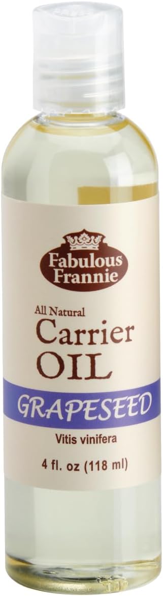 Fabulous Frannie Grapeseed Carrier Oil Base Oil for Essential Oil or Massage 4oz (Pack of 1)