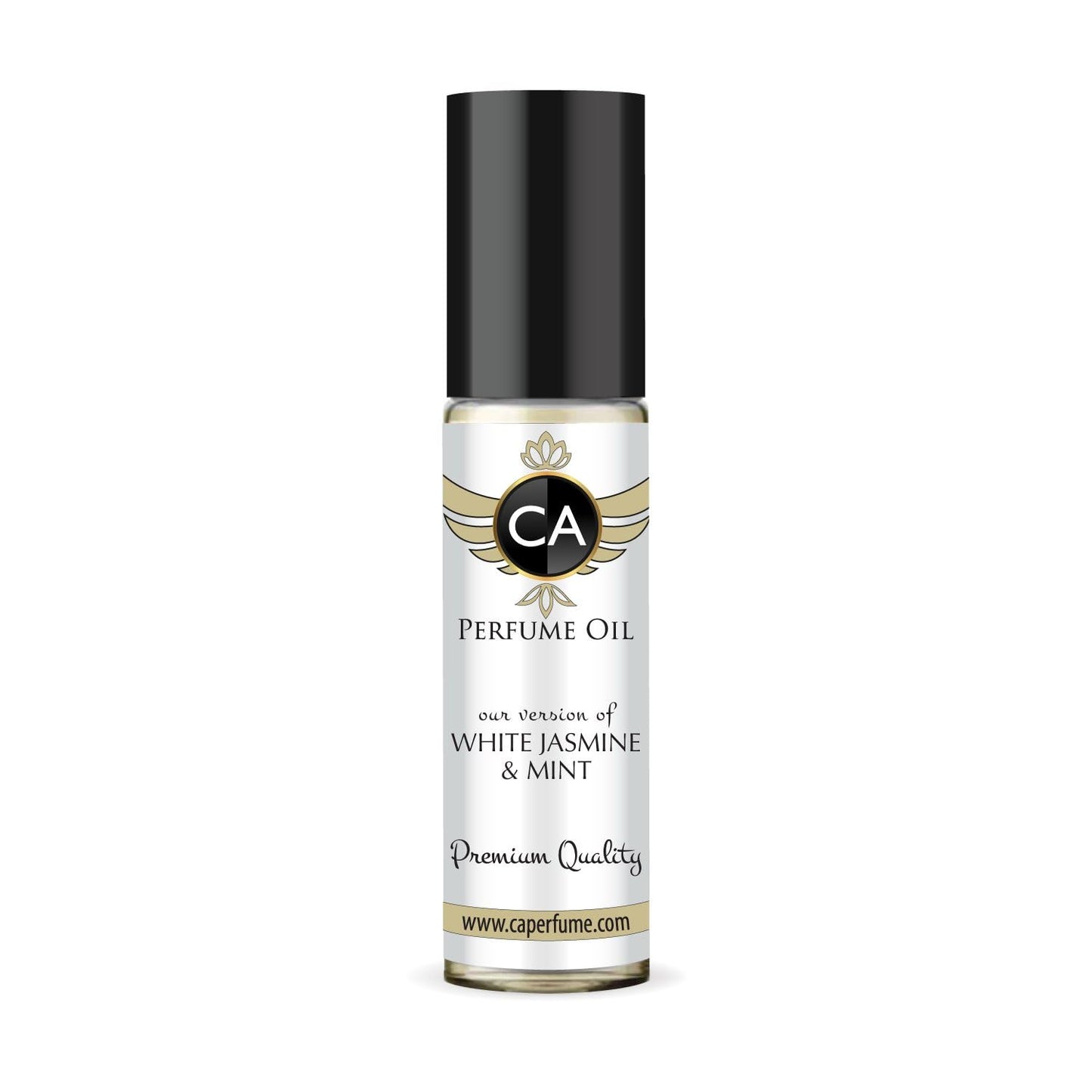 CA Perfume Impression of White Jasmine & Mint Unisex Fragrance Oil Floral Green Scent Long Lasting Perfumes for Women & Men Travel Size TSA Ready Mini Parfum Body Oil Roll-on 0.33 Fl Oz 10ml