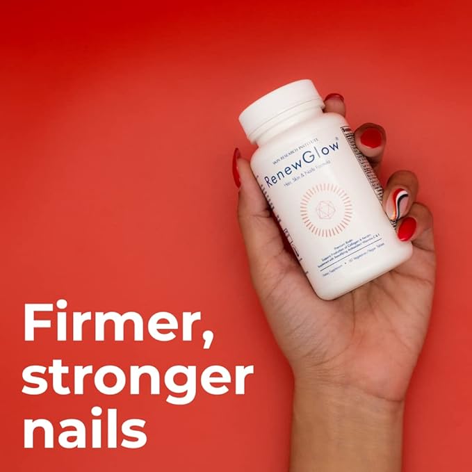 Renewglow Hair Supplement, Proven to Promote Healthy Hair Growth Supports Thicker, Fuller Hair and Healthier Skin, Ages 35 and Up