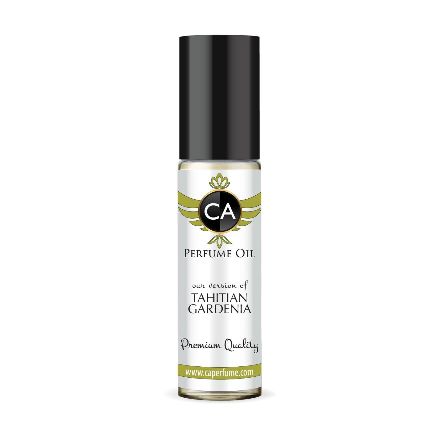 CA Perfume Impression of Tahitian Gardenia Unisex Eau De Parfum Floral Scent Long Lasting Unisex Fragrance Travel Size TSA Ready for Day and Night Wear 0.33 Fl Oz 10ml