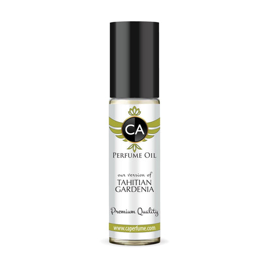 CA Perfume Impression of Tahitian Gardenia Unisex Eau De Parfum Floral Scent Long Lasting Unisex Fragrance Travel Size TSA Ready for Day and Night Wear 0.33 Fl Oz 10ml