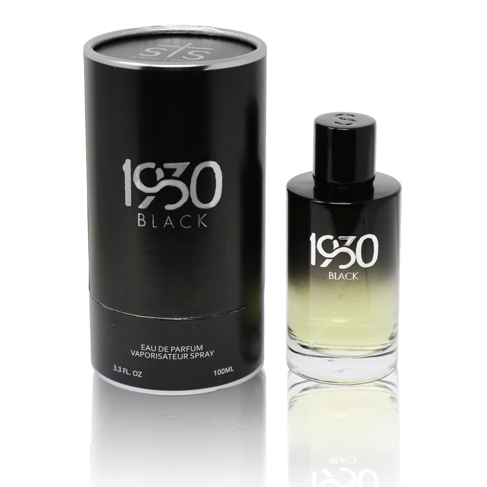 Men's Black Cologne by STS Ranch, Bold & Rugged Fragrance with Bergamot, Cedarwood, Amber & Musk, Cowboy Cologne, Long-Lasting Masculine Woody Spicy Scent, 100 ml