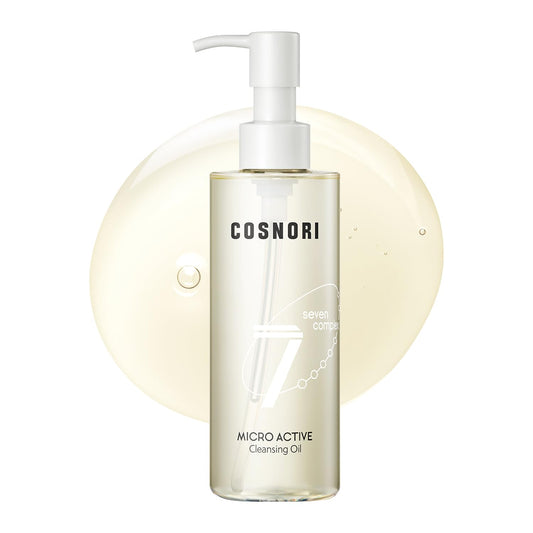 COSNORI 7-Complex Micro Active Cleansing Oil – Korean Vegan Facial Cleansing Oil, Fresh and Light Finish – Gentle Makeup Remover for Face, Hypoallergic, Fermented 7-Oil Complexes, 6.7 fl.oz.