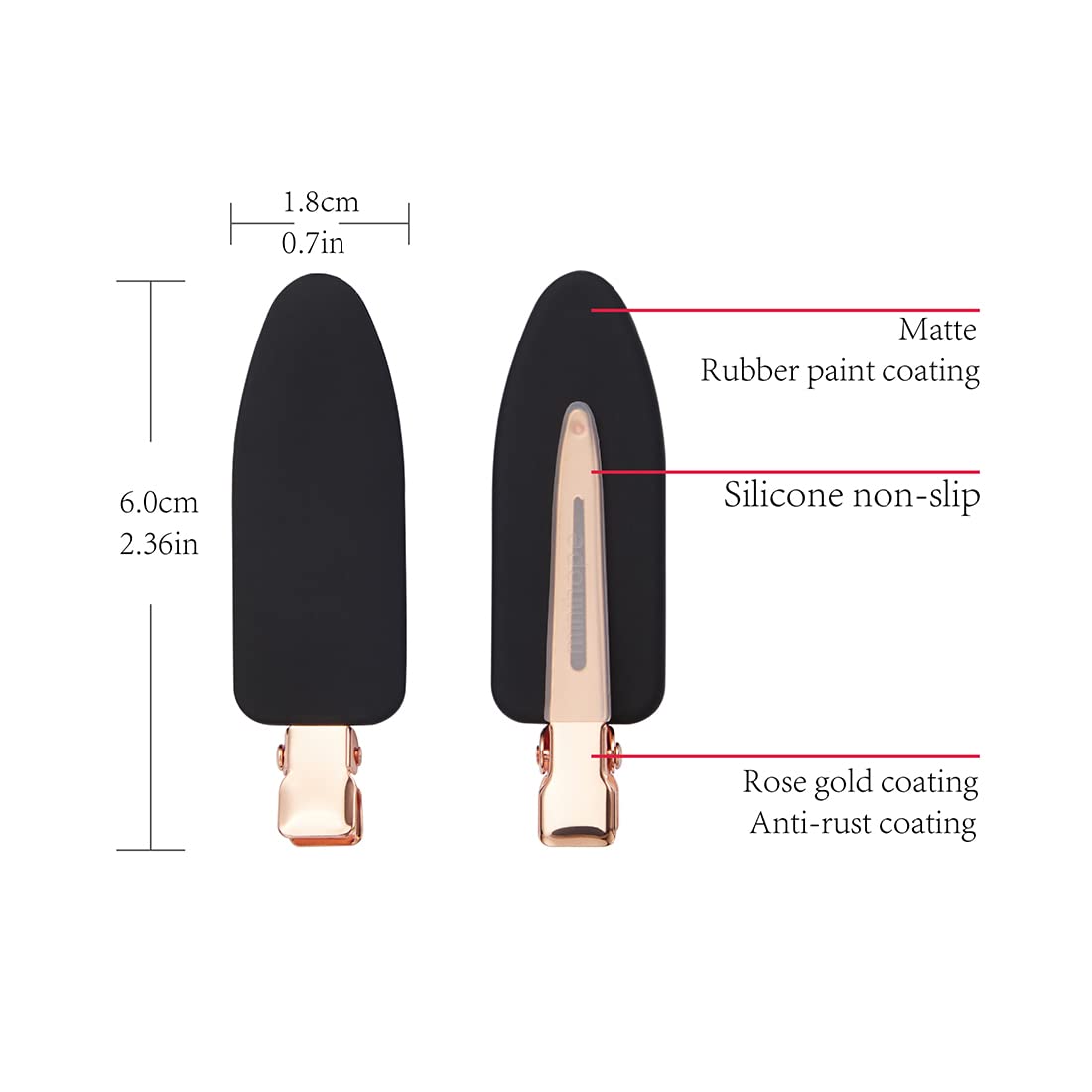 minihope Flat Hair Clips Makeup Hair Clips Hair Clips for Bangs 24 Cont (light colors & Black)…