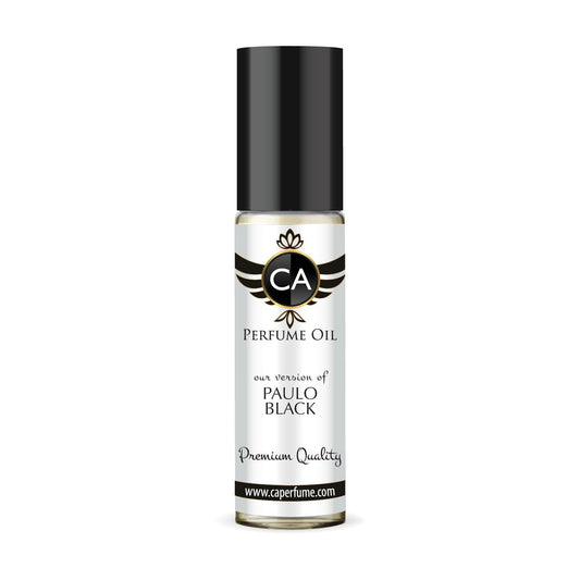 CA Perfume Impression of Paulo Black for Men Fragrance Oil Woody Aromatic Scent Long Lasting Cologne for Men Travel Size TSA Ready Mini Parfum Body Oil Roll-on 0.33 Fl Oz 10ml