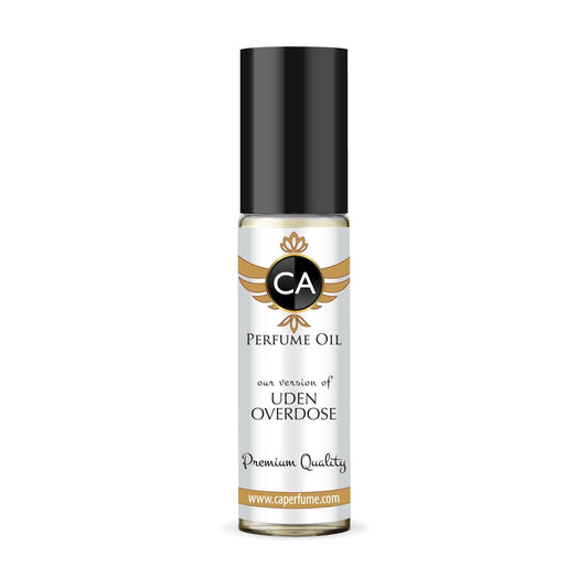 CA Perfume Impression of Uden Overdose Unisex Fragrance Oil Woody Spicy Scent Long Lasting Perfumes for Women & Men Travel Size TSA Ready Mini Parfum Body Oil Roll-on 0.33 Fl Oz 10ml