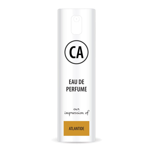 CA Perfume Impression of Atlantide Unisex Eau De Parfum Floral Fruity Scent Long Lasting Unisex Fragrance Travel Size TSA Ready for Day and Night Wear 0.33 Fl Oz 10ml