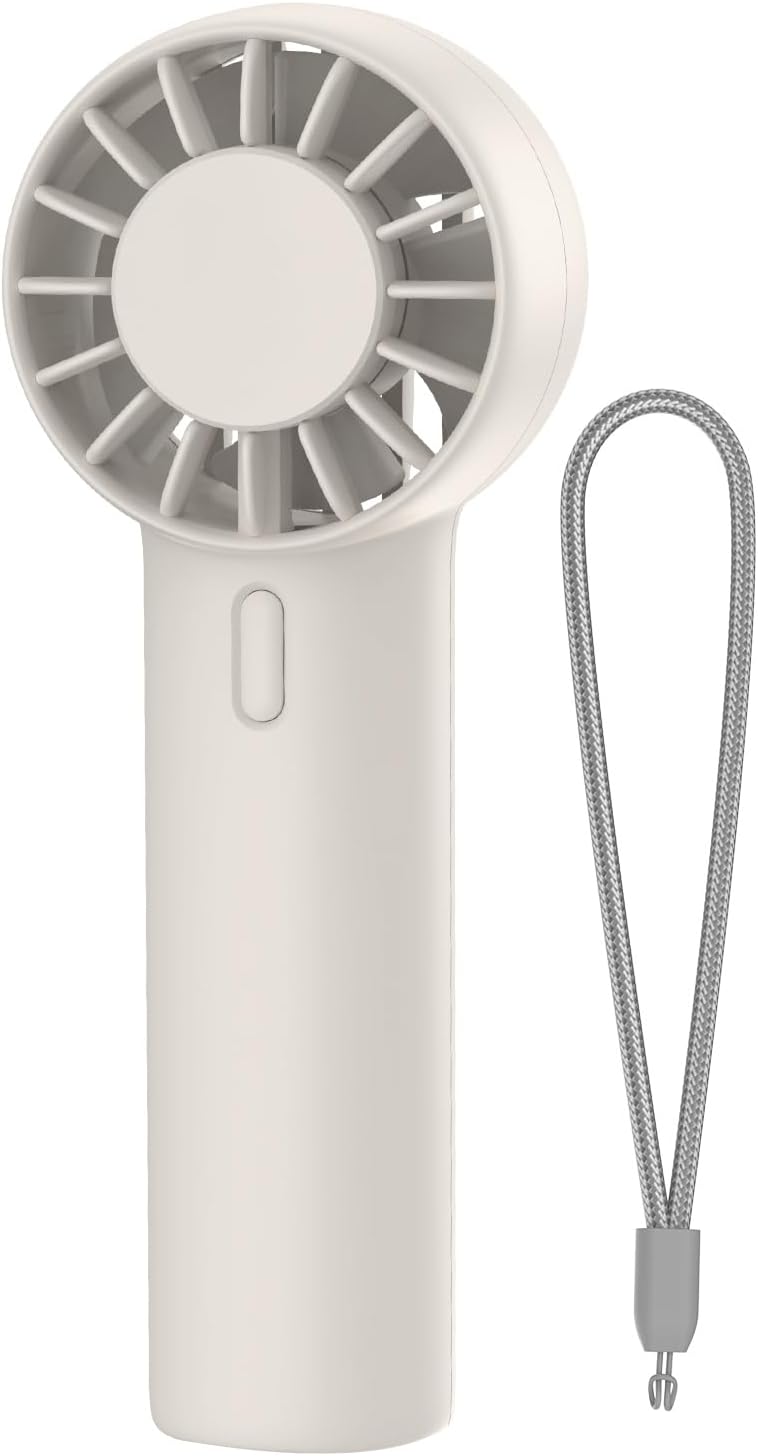 Mini Portable Fan, USB Personal Handheld Fan with 3-Speed Cooling Wind Rechargeable Battery Operated Mini Pocket Design for Desktop/Travel/Outdoor/Vacation/Concerts/Lash Makeup-Grey