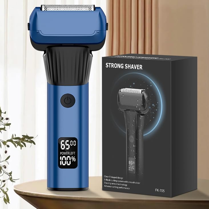 5-Blade Cordless Electric Razor for Men, 2-Speed Electric Shavers for Men Face, Close Shaving Men's Foil Shaver for Coarse Hair Wet/Dry USB-C Fast Charging &100 Min Runtime - Travel-Ready & Giftable