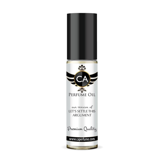CA Perfume Impression of Let's Settle This Argument Fragrance Oil Amber Vanilla Scent Perfumes for Women & Men Travel Size TSA Ready Mini Parfum Body Oil Roll-on 0.33 Fl Oz 10ml