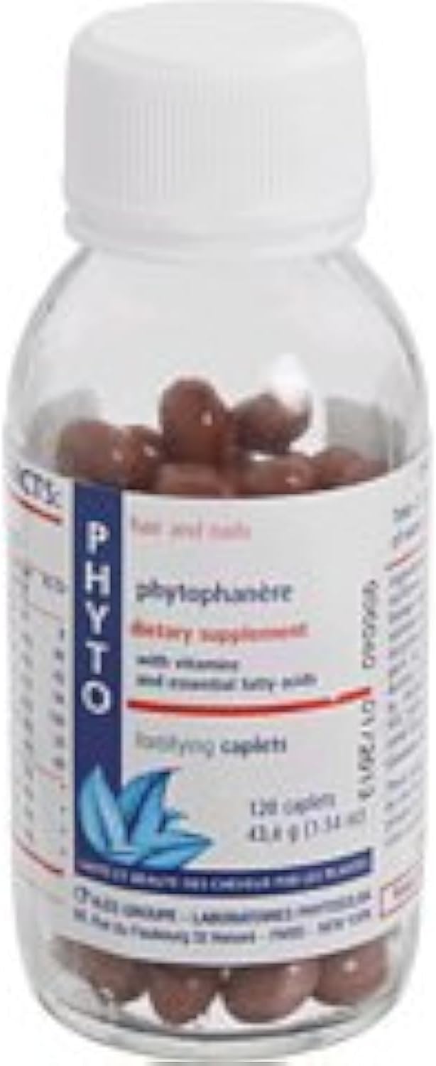 PHYTO Phytophanère 100% Natural Hair Loss Thinning Dietary Supplement, 2-Month Supply 120 Count (Pack of 1)
