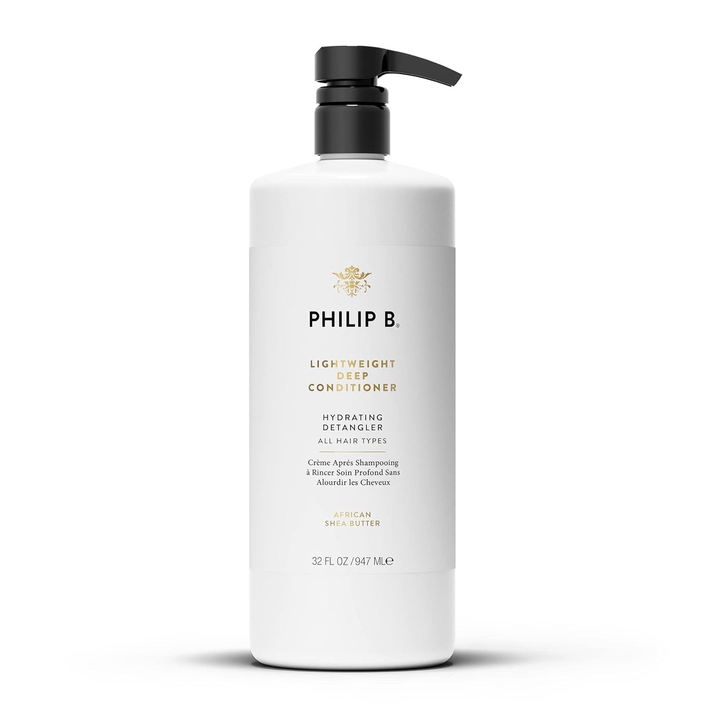 PHILIP B Lightweight Deep Conditioner, 32 fl. oz. (947 ml) - Hydrating Detangler, Adds Moisture, Shine and Smoothness, For All Hair Types