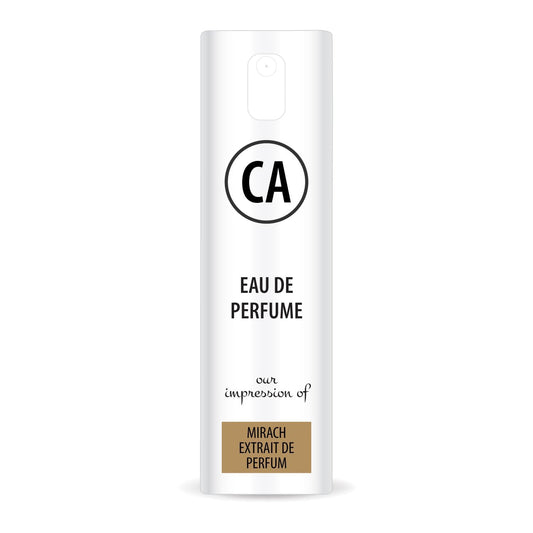 CA Perfume Impression of Mirach Extrait De Parfum Unisex Eau De Parfum Vanilla Scent Long Lasting Unisex Fragrance Travel Size TSA Ready for Day and Night Wear 0.33 Fl Oz 10ml