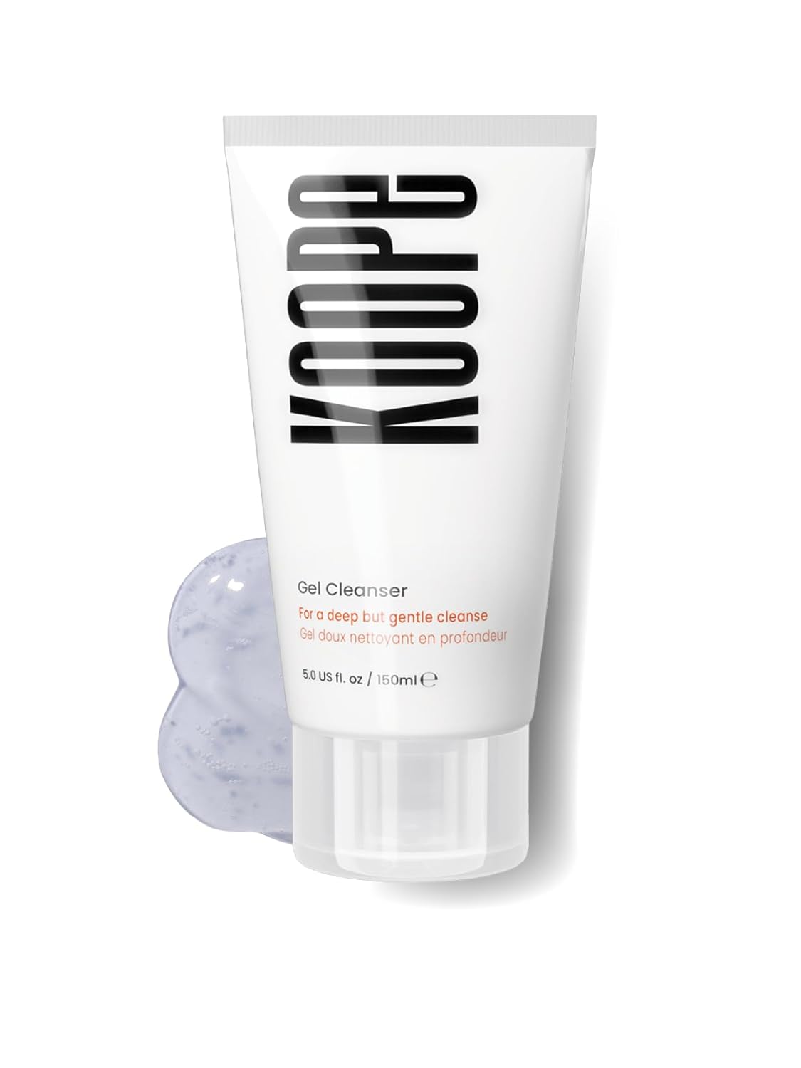 Koope Gel Face Wash, Cleanser For All Skin Types, Gentle, Soap-Free, pH Balanced, Makeup Remover with Oat Amino Acids, Cucumber, Kiwi & Aloe, Free of Parabens, Sulphates & Fragrances, Vegan, 5.0 FL OZ