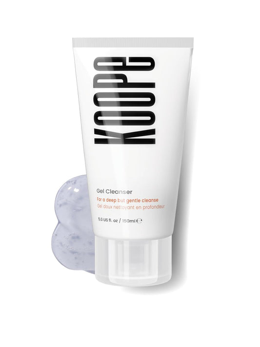 Koope Gel Face Wash, Cleanser For All Skin Types, Gentle, Soap-Free, pH Balanced, Makeup Remover with Oat Amino Acids, Cucumber, Kiwi & Aloe, Free of Parabens, Sulphates & Fragrances, Vegan, 5.0 FL OZ