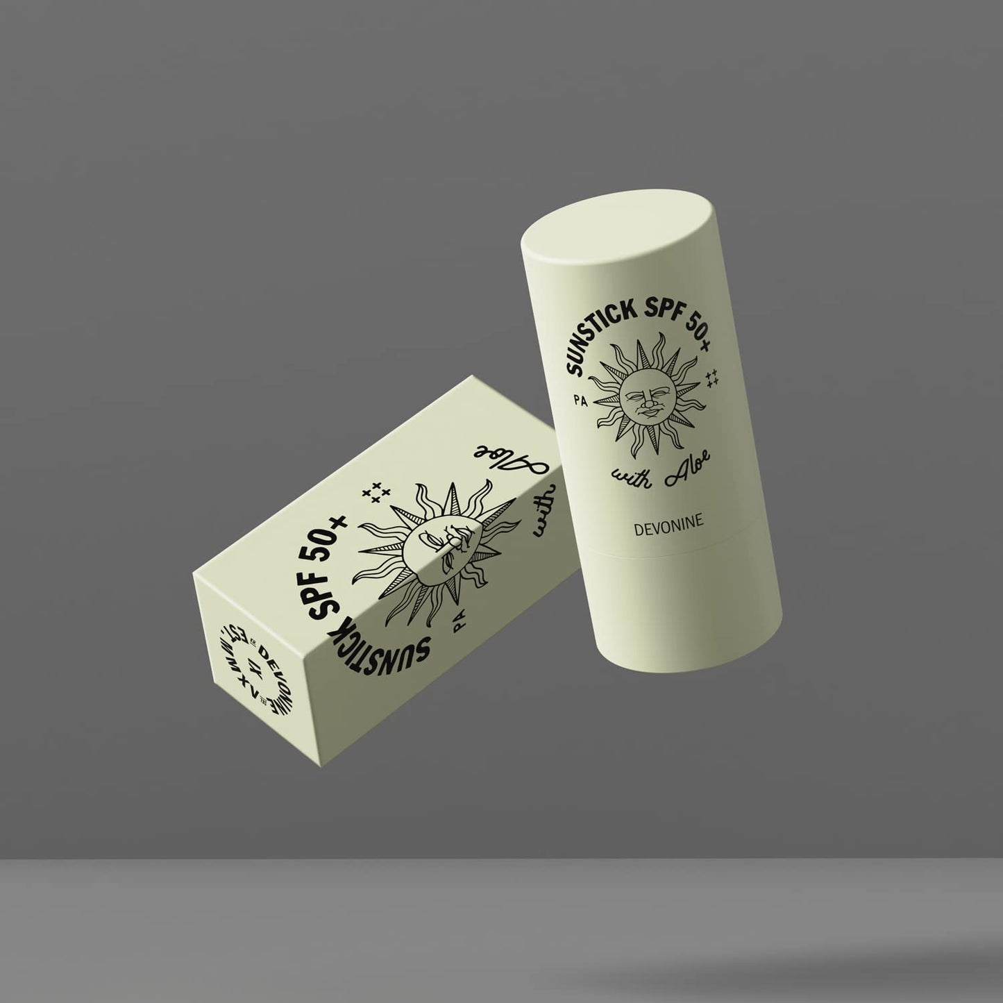 [DEVONINE] Sunstick SPF 50+with Aloe Vera Infused Stick - Moisturizing Protection with Dual Functionality, Wrinkle Improvement and Skin Protection, 0.7oz (18g)