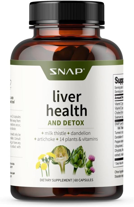 Snap Supplements Liver Health Support Supplement, 60 Count