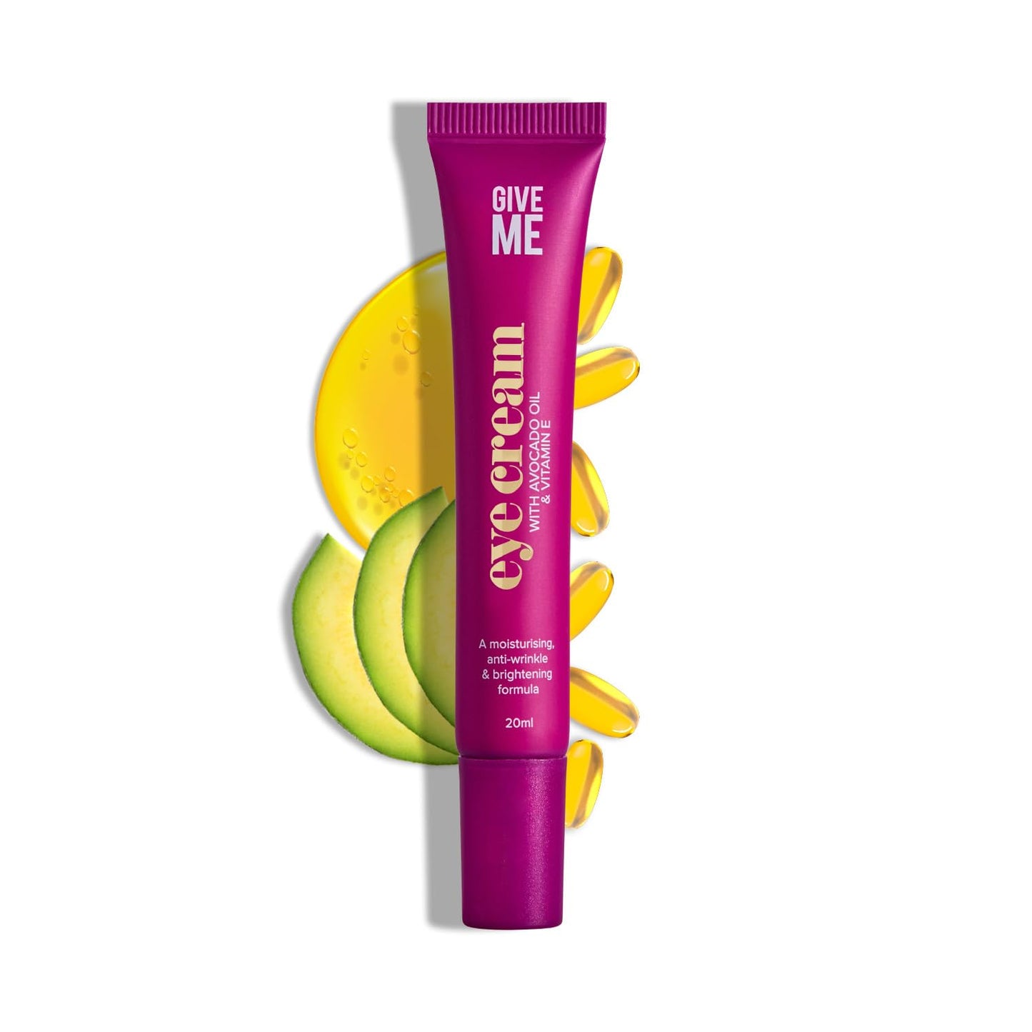 Give Me Cosmetics Eye Cream, Anti-Aging Brightening with Vitamin E, Anti-Wrinkle for Dark Circles and Puffy Eyes, Hydrates, Brightens, Reduces Inflammation