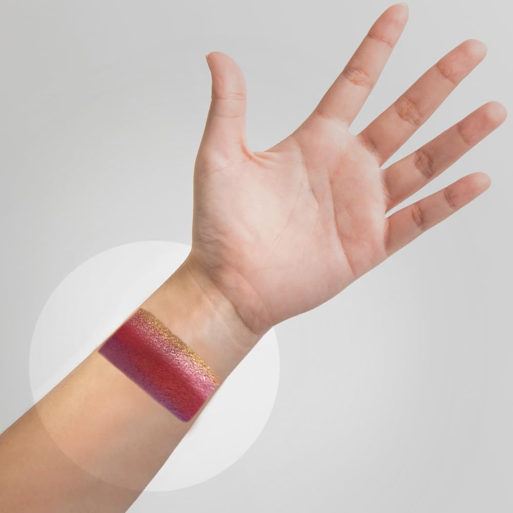 Kraze FX Dome Stroke - Sweetheart (25 gm), Professional 1-Stroke Split Cake, Hypoallergenic, Non-Toxic, Water Activated Face & Body Painting Makeup Supplies for Sensitive Skin, Kid Safe, Adults