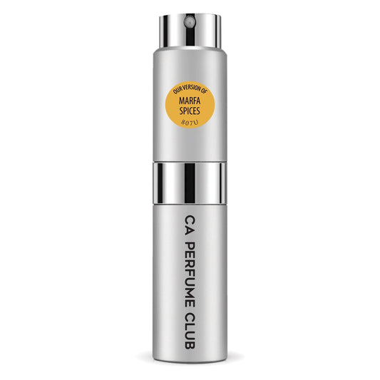 CA Perfume Impression of Marfa Spices for Women and Men Amber Floral Scent Long Lasting Unisex Fragrance Eau De Parfum Travel Size Refillable Atomizer Spray 0.27 Fl Oz 8ml