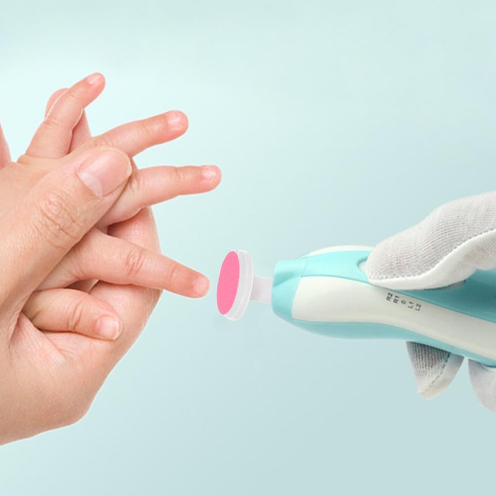 Angoily 24pcs Rechargeable Electric Nail Trimmer Simply Nail Cutting Heads Childern Thumble Trimmer Thumble Accessories